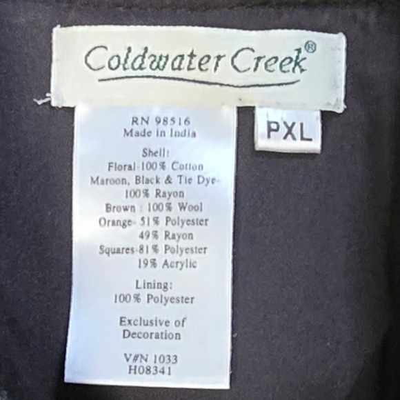 COLDWATER CREEK Womens Petite XL Velvet Sequin Tapestry‎ Jacket Boho Fall Artsy - Picture 2 of 8